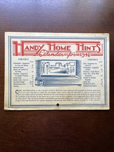 Handy Home Hints Calendar For 1946 Osborne Company - Picture 1 of 17