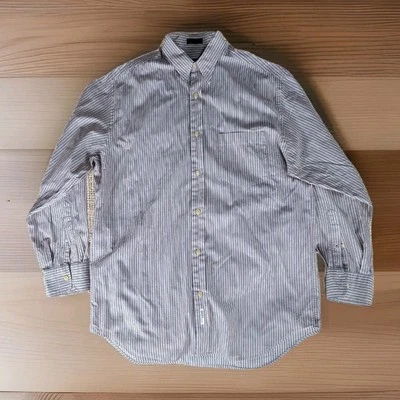 DKNY Striped Cotton Dress Shirt XL 16.5in Neck Button-Down Long Sleeve Classic - Image 1 of 4