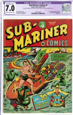 Marvel Timely Sub-Mariner Comics 1941 4 CGC Foto 1 de 3