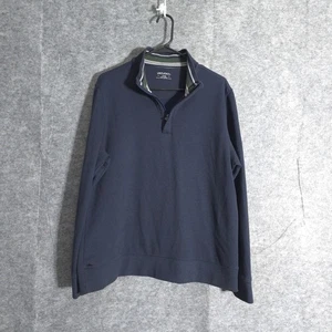 UNTUCKit Pullover 1/4 Cremallera Para Hombres Grande Azul Marino Cuello Simulado Informal Sudadera Logo - Imagen 1 de 12