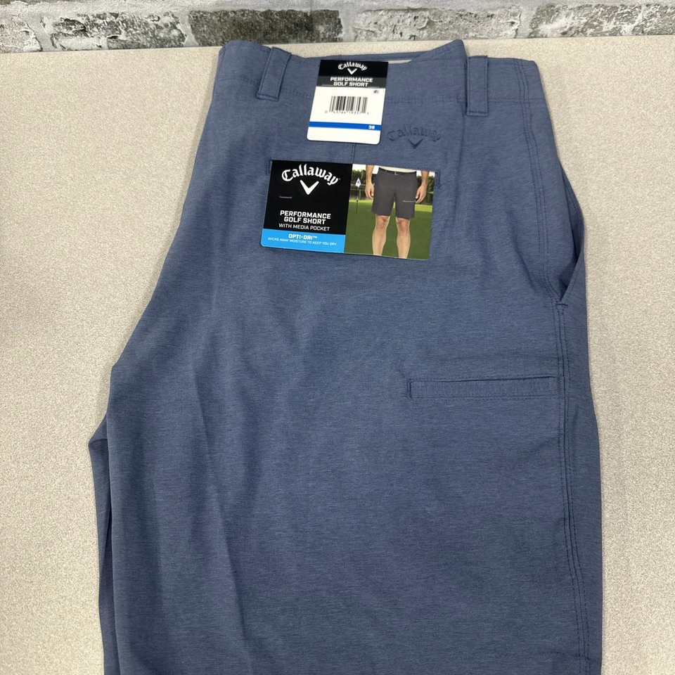 Callaway Men's Opti-Dri Moisture Wicking Stretch Short Deep Peacoat Heather 34