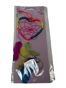 buntes Herz Traumfänger 10 Zoll Federn Kinder Wohndeko - Bild 1 von 2