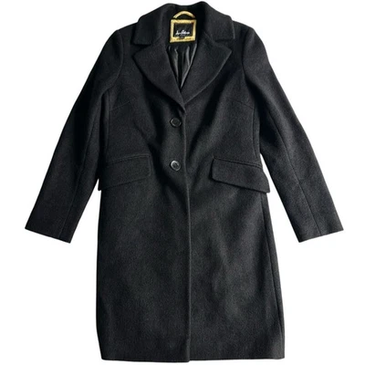 Sam Edelman Wool Blend Overcoat Womens Small Black Two Button Classic Elegant - Image 1 of 4