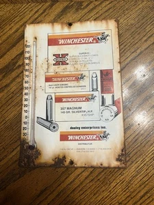 Vintage 1950s Rare Winchester Super X Ammo Advertising Thermometer Sign - Picture 1 of 6