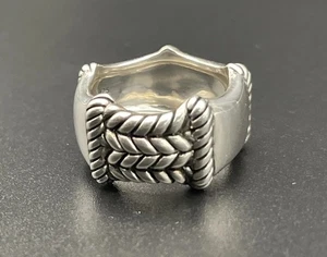 JAI John Hardy Sterling Silver Rope Band Ring Size 5.75 - Picture 1 of 9