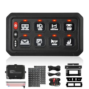 8 Gang Switch Panel Relay Circuit Control Box fit Car Boat Marine 12V LED Light - Picture 1 of 13