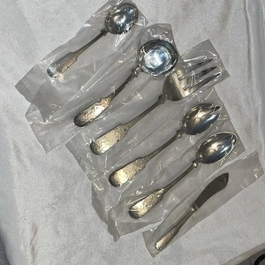 Towle HAMMERSMITH Silver plated 6 Pc Serving Set RARE NEW! - Picture 1 of 5