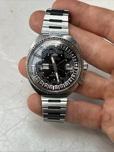 Rare Vintage ORIENT WD World Diver Stainless Steel Men’s 2 Window Auto Watch - Picture 1 of 10