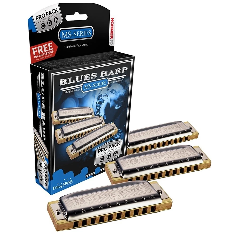 Hohner Blues Harp Pro Pack - Pro Pack 3-harmonicas keys G, A & C Made in Germany - Image 1 of 1