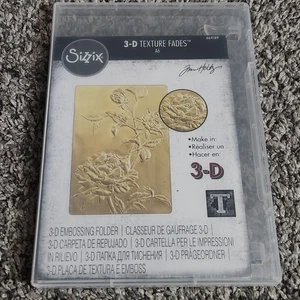 SIZZIX NEW 3-D TEXTURE IMPRESSIONS EMBOSSING FOLDER ROSES #664189 - Picture 1 of 4
