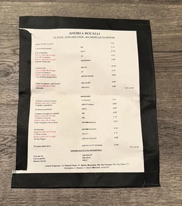 ANDREA BOCELLI - 6/17/2025 Denver, Colorado Setlist From Ball Arena Concert - Picture 1 of 2