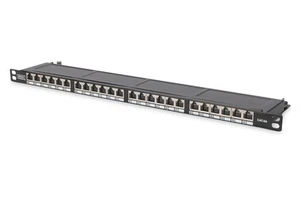 Panel krosowy DIGITUS - 19" - Cat-6 - 24-portowy RJ45 - ekranowany - pole krosowe LSA - Zdjęcie 1 z 3