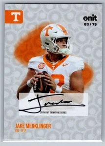 Fútbol americano Jake Merklinger Auto/75 Tennessee Volunteers 2025 Onit - Imagen 1 de 2