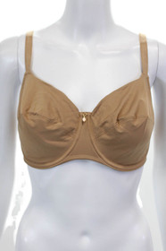 Lise Charmel Womens Charm Accent Basic Underwired Bra Solid Beige Size 36E
