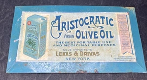 Vintage Store Display Sign Aristocratic Virgin Olive Oil 9” X 5” @3 - Picture 1 of 6
