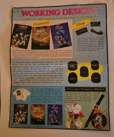 Sega CD Lunar The Silver Star Working Designs Promo Insert Order Form