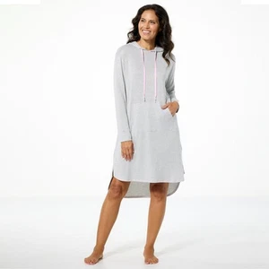 Comfort Code So Cozy Marled Hooded Lounger Robe Light Heather Gray S New - Picture 1 of 3