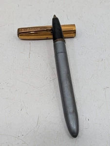 Early Unique Windsor Blue w/Gold Cap Ballpoint Pen Vintage 40s 50s - Picture 1 of 16
