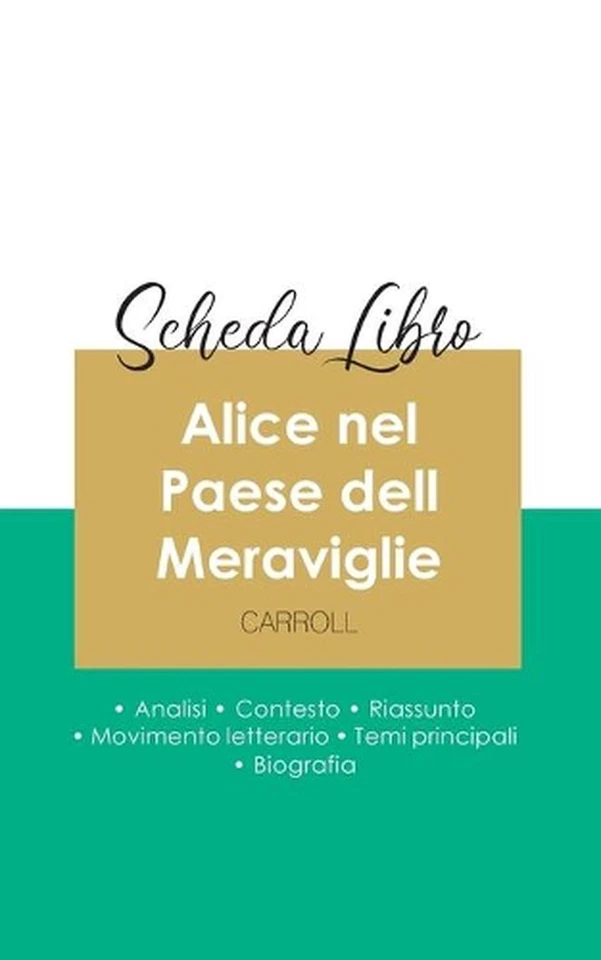 Scheda libro Alice nel Paese dell Meraviglie di Lewis Carroll (analisi letterari - Image 1 of 1