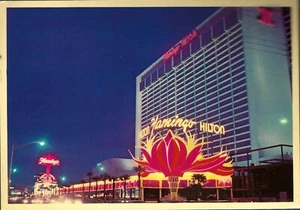 Vintage Postcard, Flamingo Hilton Hotel & Casino, Las Vegas, Nevada, used - Picture 1 of 2