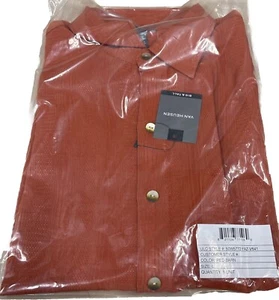 Van Heusen Men’s Big & Tall Short Sleeve Button Down Poly Rayon Shirt Size Large - Picture 1 of 3