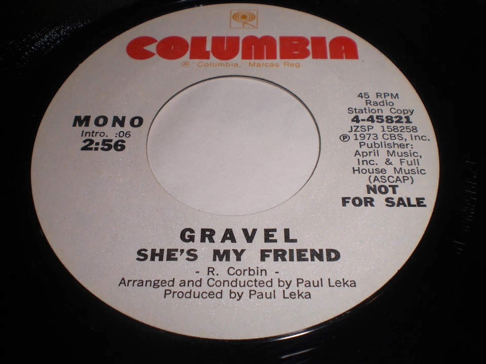 Gravel: She's My Friend (mono) / (stereo) 45 - Columbia - Image 1 of 1