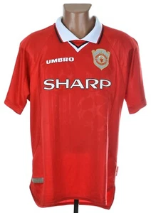 MANCHESTER UNITED 1998/1999 HOME FOOTBALL SHIRT JERSEY UMBRO L - Picture 1 of 9