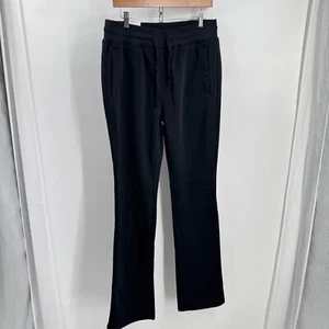 Bleecker Mercer Stacked Flared Fleece Sweatpants Jogger Schwarz Taschen Unisex L - Bild 1 von 8