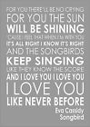 Eva Cassidy Songbird Lyrics Words Print Poster - Wedding First Dance Wall Art