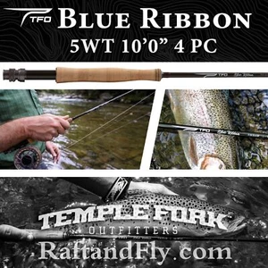 TFO Blue Ribbon 5wt 10'0" Fly Rod | Temple Fork Outfitter - FREE SHIPPING - Picture 1 of 3
