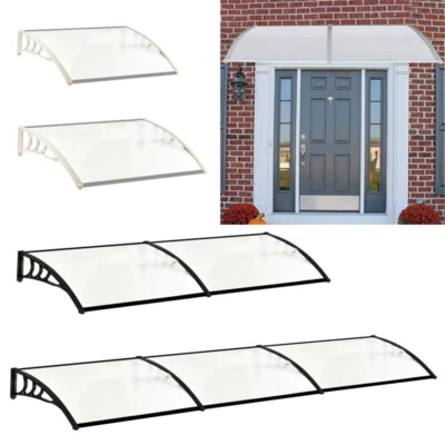 UKWAREHOUSESALES Door Canopy Roof Awning Shelter Porch Front Back Outdoor Patio Shade Rain Cover