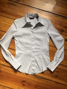 schöne Bluse/Hemd, ZARA WOMAN, Gr. S, Nadelstreifen, weiß/schwarz, guter Zustand - Bild 1 von 6
