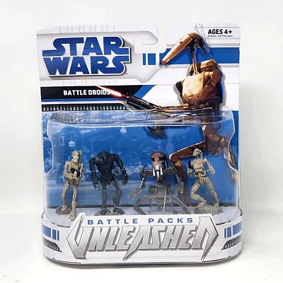 Star Wars The Clone Wars Unleashed Battle Droids Battle Packs Nuevo 2008 Hasbro Foto 1 de 4