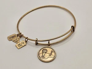 Wind & Fire Gold " Golf " Expandable Charm Bangle Bracelet ✨️ - Picture 1 of 9