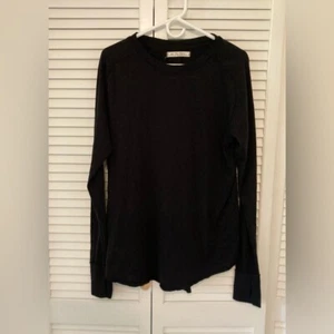 We The Free Damen Langarm Daumenlöcher 100% Baumwolle Oversize Schwarz Top XS - Bild 1 von 5
