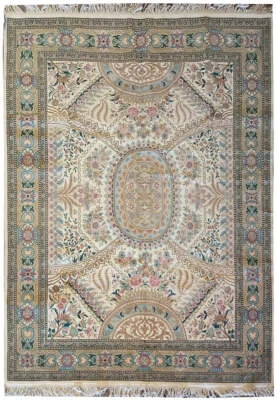 8x10' French Design Handmade Wool Rug #F-6179 - Image 1 of 4