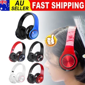 Wireless Stereo Headphones Gaming Bluetooth 5.0 TV PC Headset Noise Cancellin#C - Picture 1 of 27