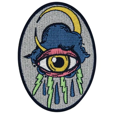 Embroidered Iron Sew On Patch jeans shoes quality patch appliques Rain From Eye - Image 1 of 4