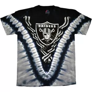 Camiseta Las Vegas RAIDERS V-Dye Tie Dye NEGRA Camiseta Equipo NFL ROPA - Imagen 1 de 2