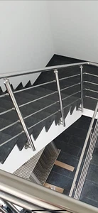 Edelstahl Balkon Geländer Und Treppen Geländer Sprossen waagerecht mit Statik - Bild 1 von 3