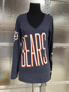 Chicago Bears Shirt - Damen M (athletic Cut) - The Nike Tee Langarm V-Ausschnitt - Bild 1 von 9