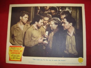 TARJETA DE LOBBY GENE KELLY original 1944 LC #5 THE CROSS OF LORRAINE - Imagen 1 de 2