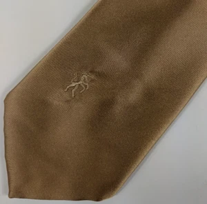 Seltene Bronzini mit Einhorn Logo Herren Krawatte, einfarbig hellbraun Muster, Polyester - Bild 1 von 7