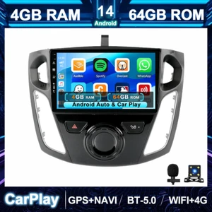 8-Core Android 14 CarPlay Autoradio Per Ford Focus 2012-2017 GPS Navi BT RDS MIC - Foto 1 di 17