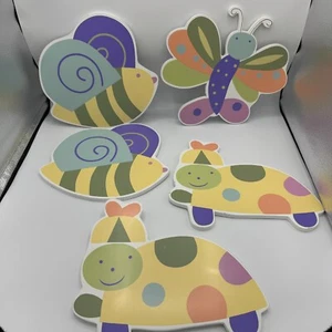 Kids Line Jenny Faw Whirligig Wall Hanging Decor Lot Bee Turtle Butterfly - Picture 1 of 20