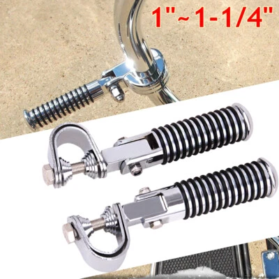 1"~1-1/4" Highway Engine Guard Crash Bar Foot Pegs For Harley Chopper Bobber Foto 1 de 4