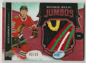 2017-18 UD Ice Rookie Relic Jumbos Red #RRJAD Alex DeBrincat RC 3/15 - 5 COLORS - Bild 1 von 1
