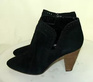 NEW! VINCE CAMUTO WOMENS BLACK SUEDE ANKLE BOOTS BOOTIES SIZE 11M DB3 - Picture 1 of 7