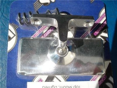 Espejo retrovisor Big Al's #2010ML-P "Mini" aluminio pulido "luz domo" Foto 1 de 3