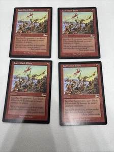 Magic The Gathering 4x Last-Ditch Effort Urza's Legacy 83/144 LP regular poco común envío gratuito - Imagen 1 de 2